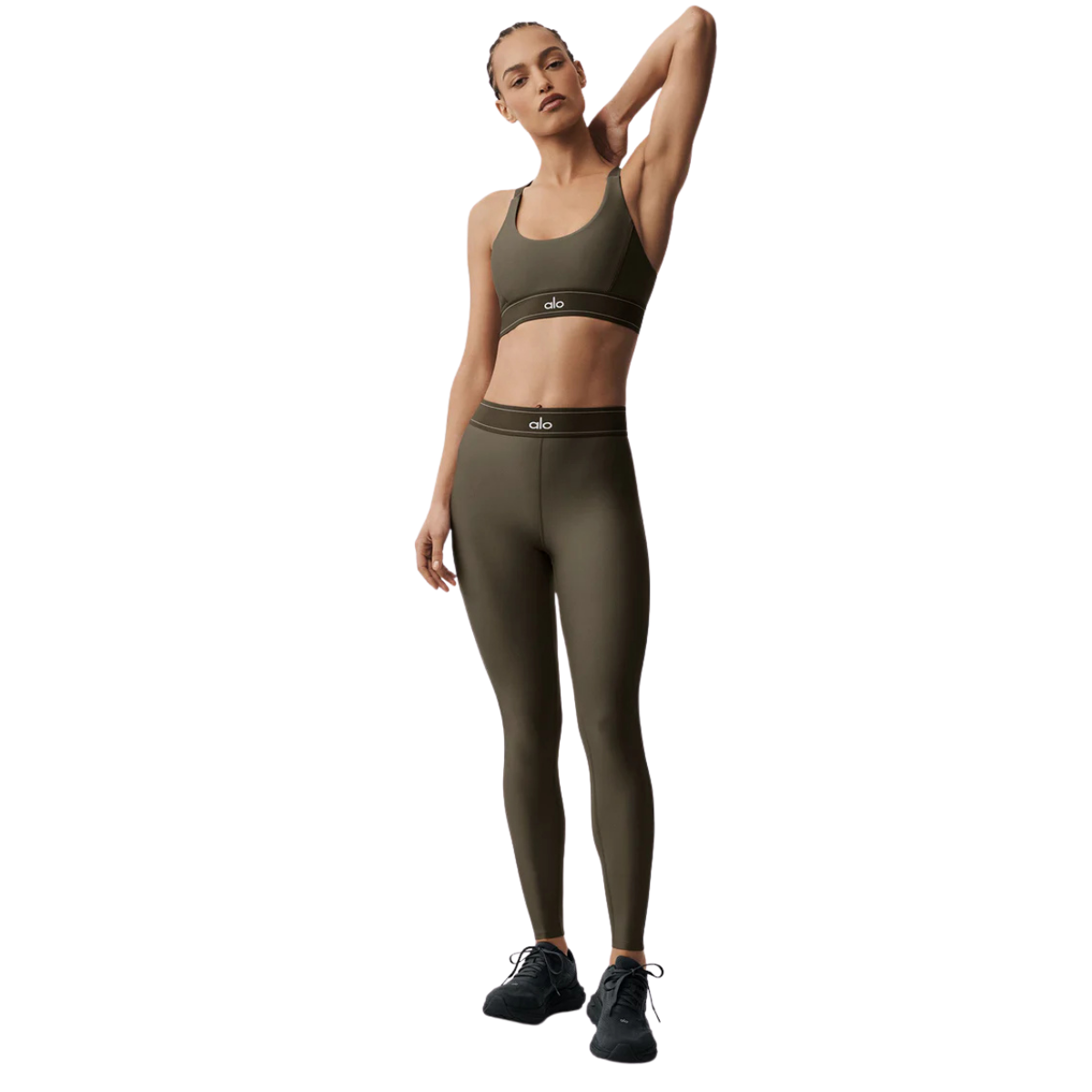 Alo Yoga Women's Airlift Suit Up Bra Olive Tree-Olive Tree
