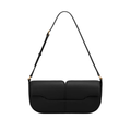 Polene Osmo Smooth Black with Ecru Stitching