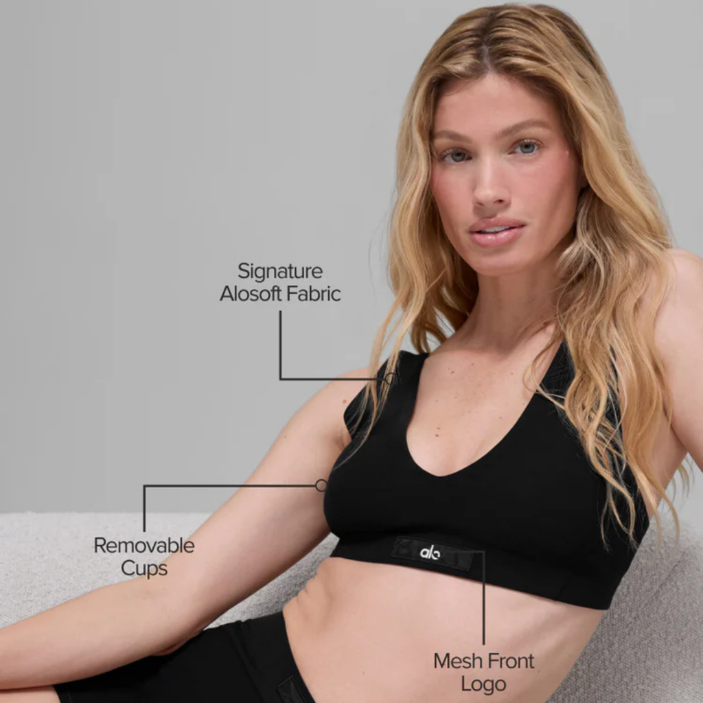 Alo Yoga Women's Alosoft Sincere Bra Black