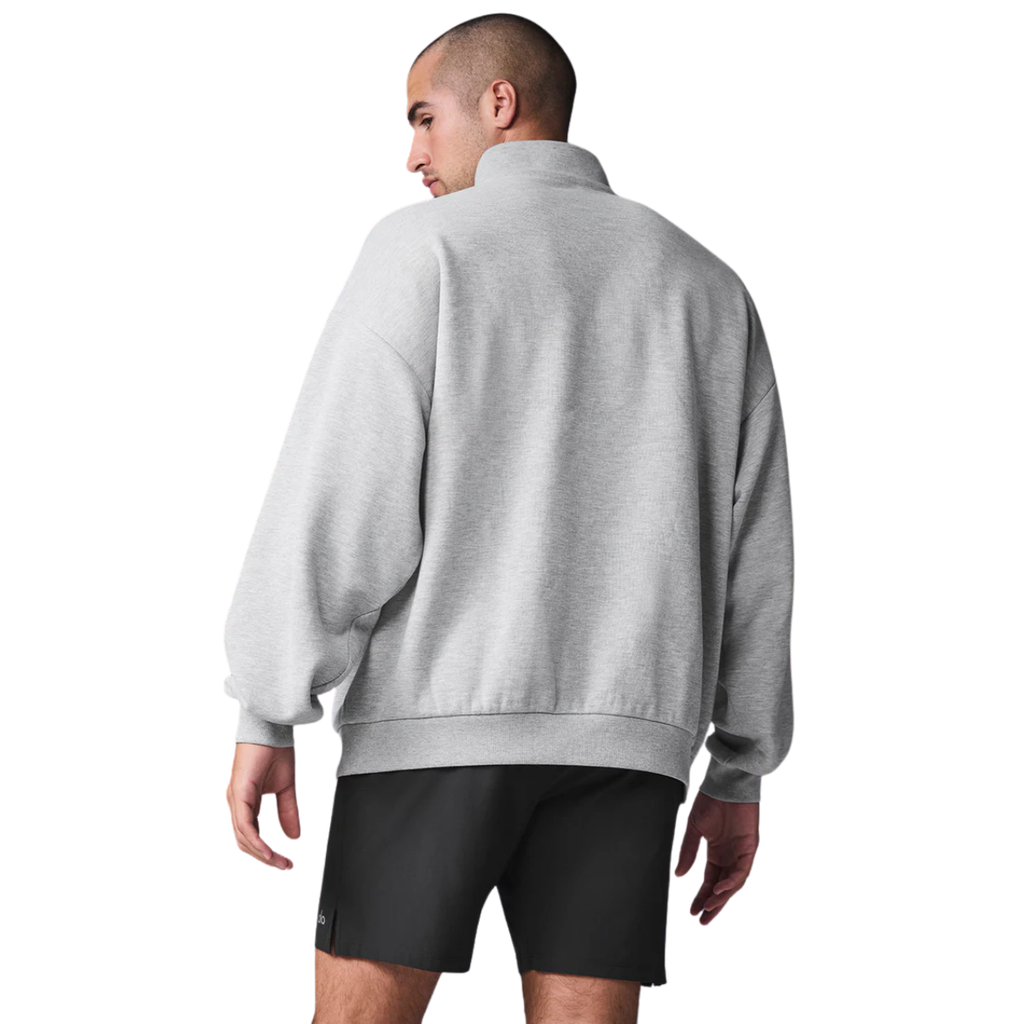 Alo Yoga Accolade 1/4 Zip Pullover Athletic Heather Grey