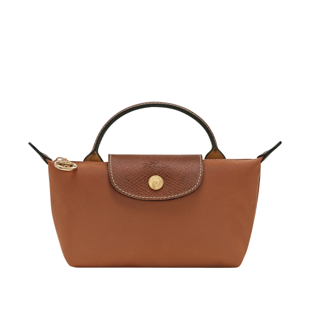 Longchamp Le Pliage Original Pouch with handle Cognac