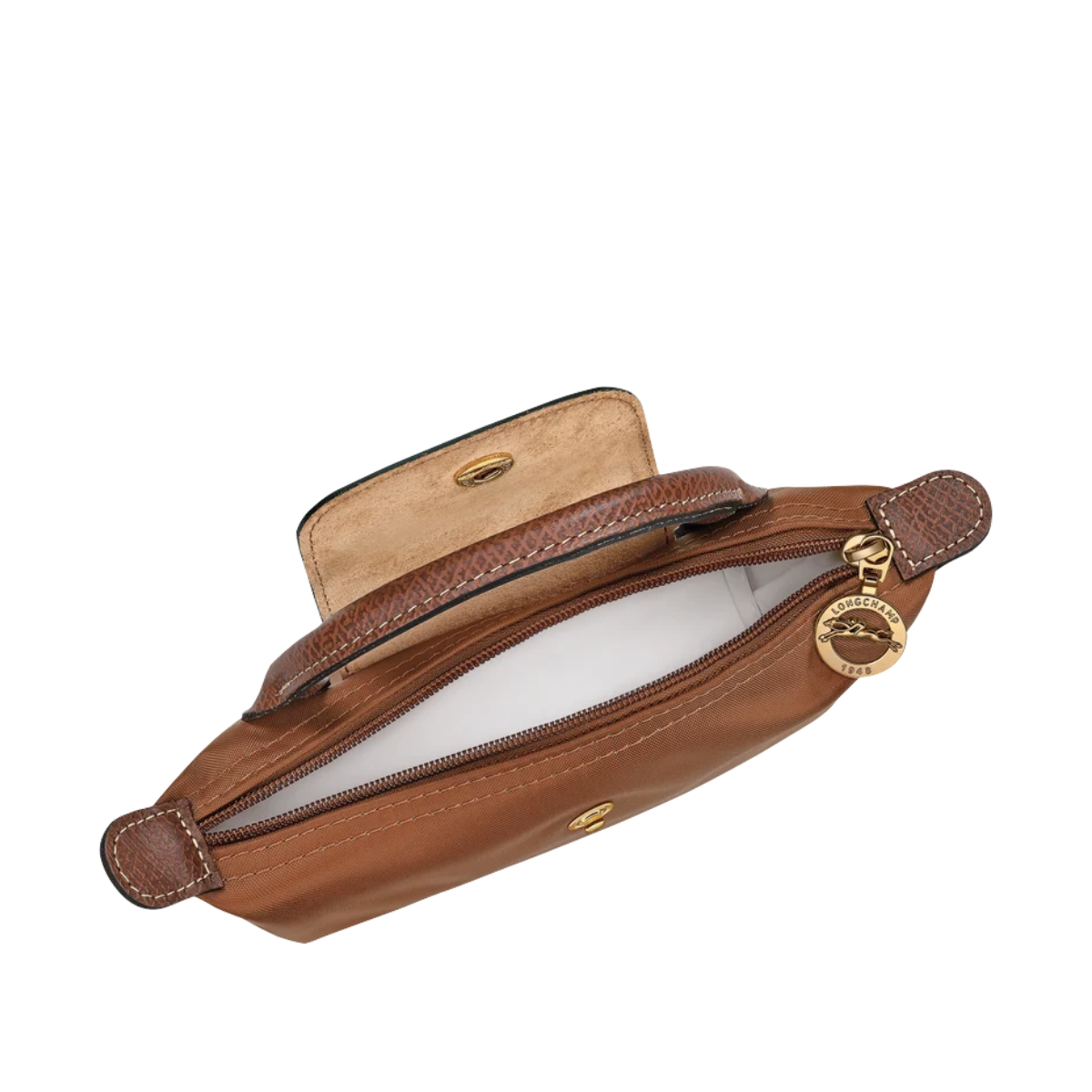 Longchamp Le Pliage Original Pouch with handle Cognac