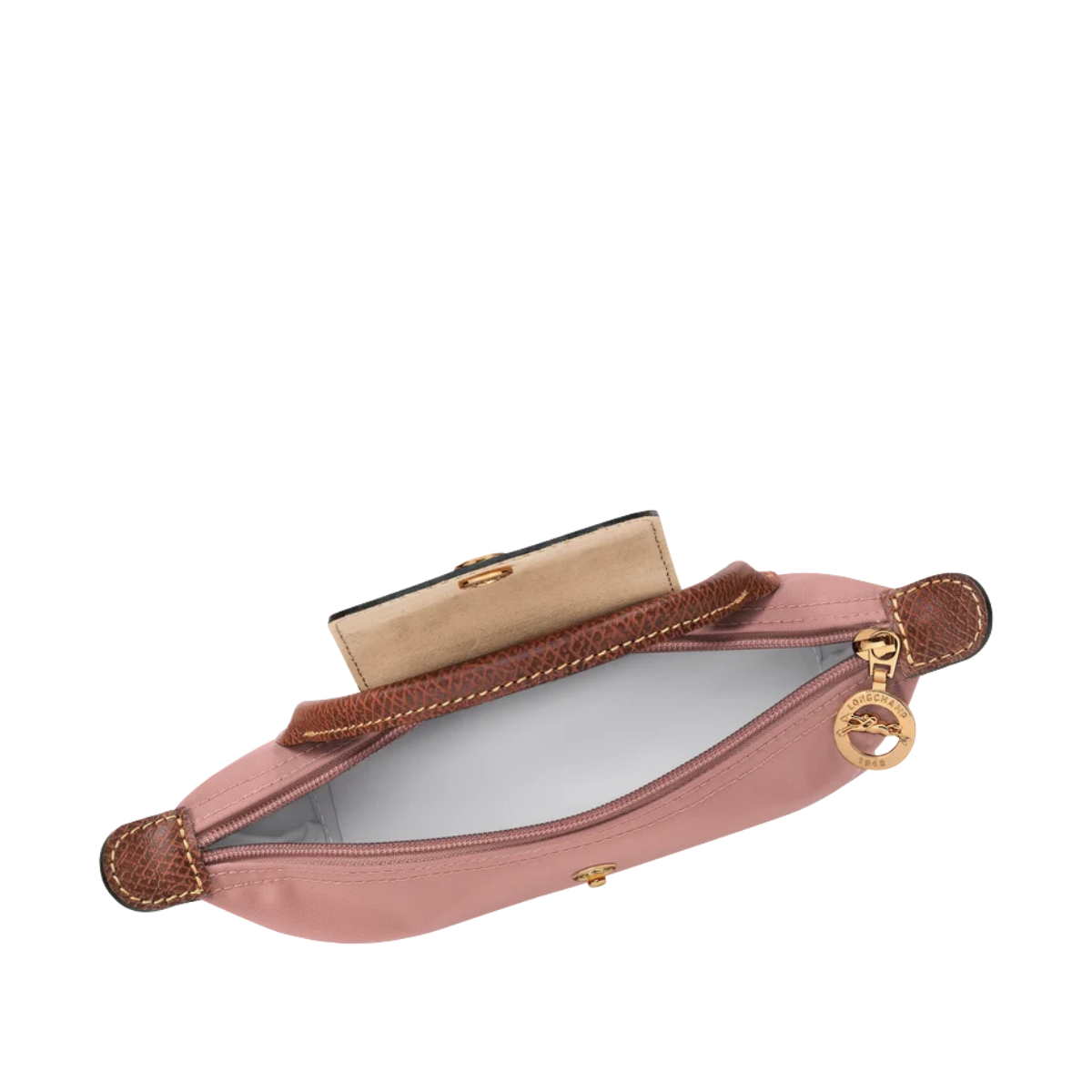 Longchamp Le Pliage Original Pouch with handle Pink Tea