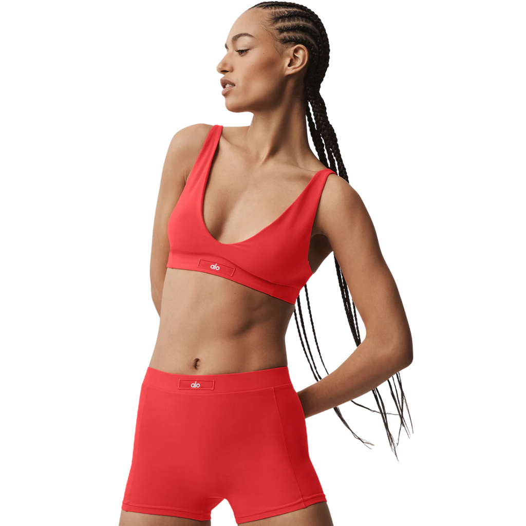 Alo Yoga Women's Alosoft Sincere Bra Bright Red