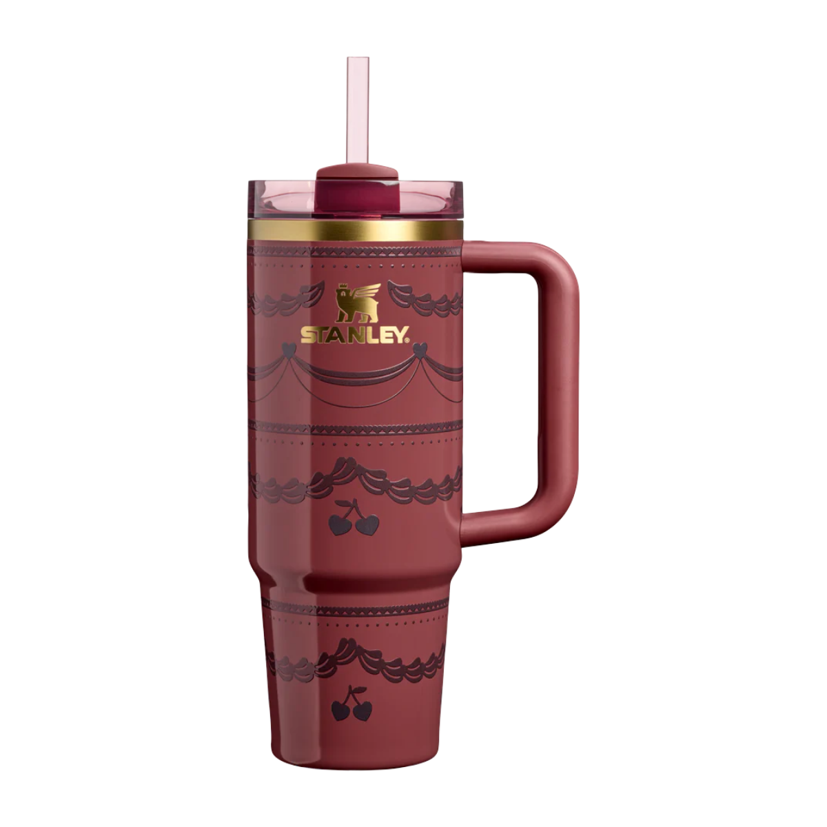 Stanley The Valentine’s Day Quencher H2.0 Flowstate Tumbler | 30 OZ Red Velvet Cake