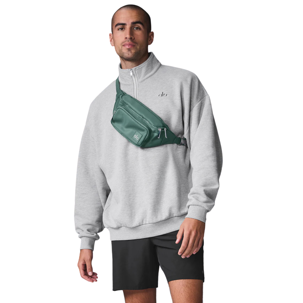 Alo Yoga Accolade 1/4 Zip Pullover Athletic Heather Grey