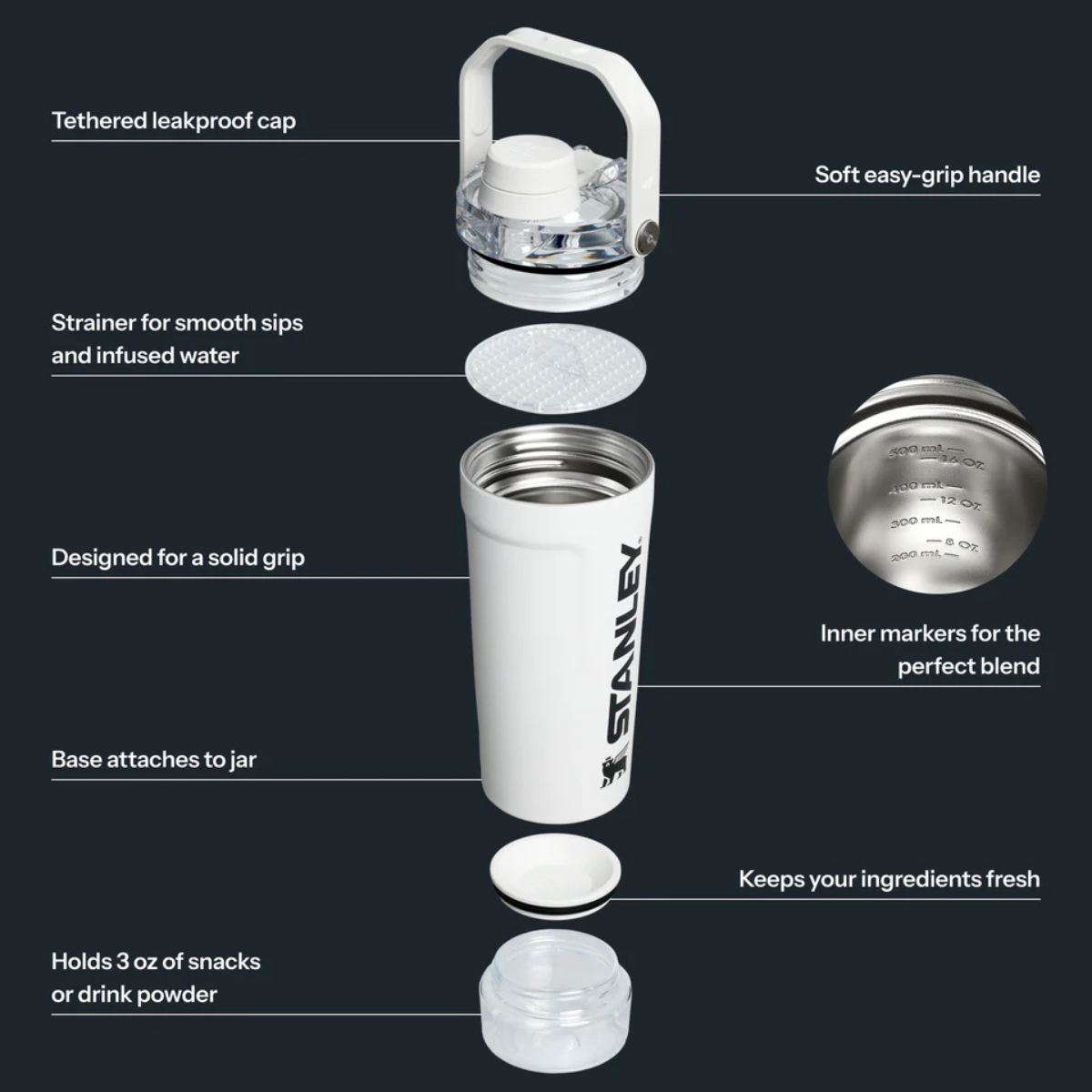 Stanley The Activate Shaker 20 OZ Chalk