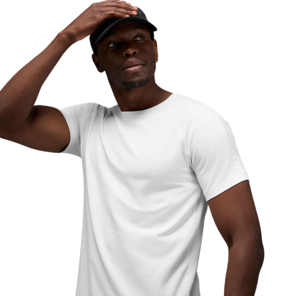 Alo Yoga Vapor Crewneck Short Sleeve Clover White