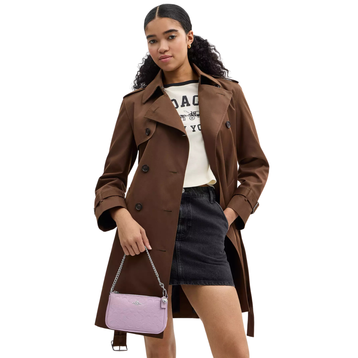 Coach Nolita 19 In Signature Leather With Heart Charm Silver