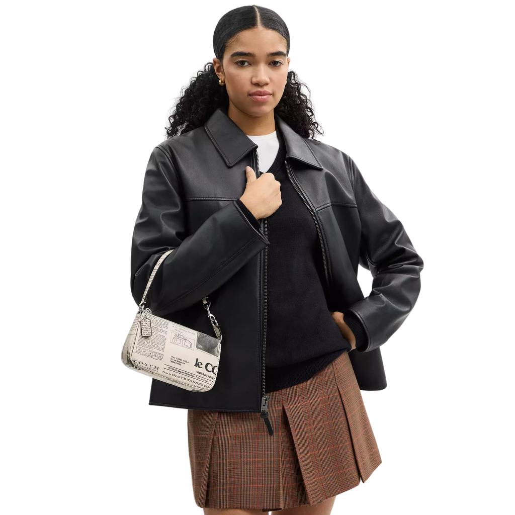 Coach Nolita 19 With Newspaper Print Silver Chalk Multi