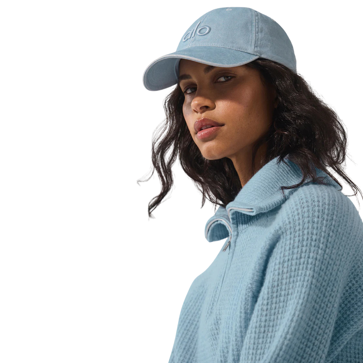 Alo Yoga Washed Off-Duty Cap Light Denim