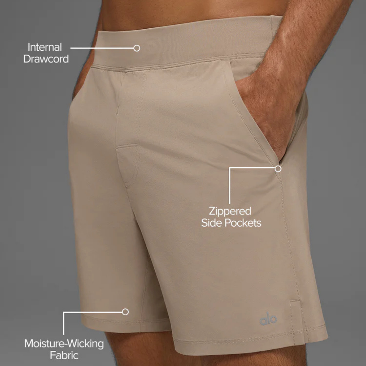 Alo Yoga 7" Repetition Short Gravel