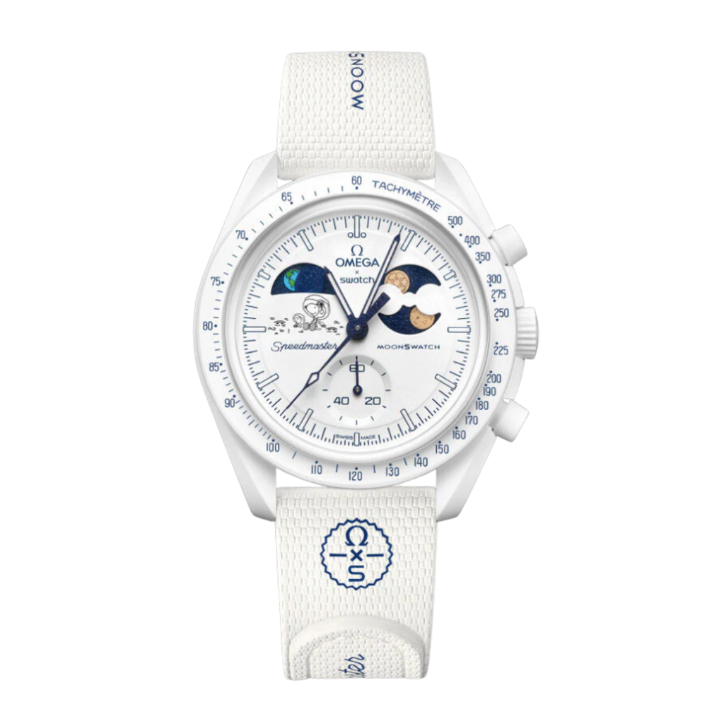 Swatch x Omega Bioceramic Moonswatch MISSION TO EARTHPHASE MOONSHINE GOLD Cold Moon