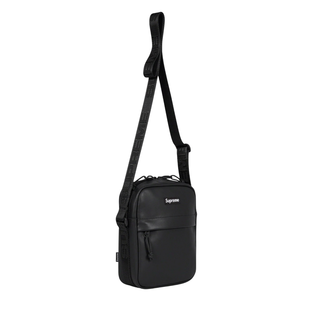 Supreme Leather Shoulder Bag Black