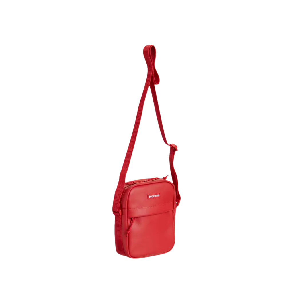 Supreme Leather Shoulder Bag Red