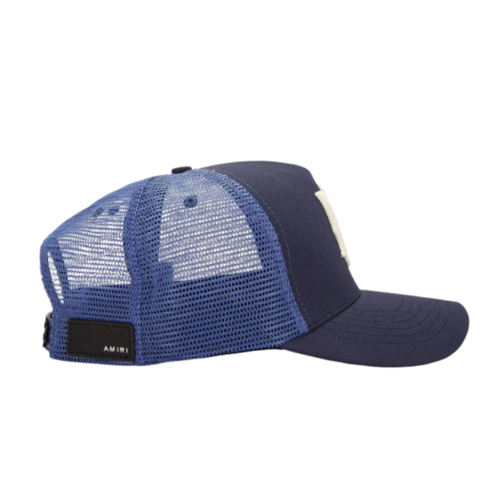 AMIRI MA Trucker Hat Navy Blue White