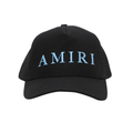 AMIRI Embroidered Logo Trucker Cap Black Carolina Blue