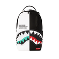 Sprayground Shark Central Inverted Split DLXSV Backpack White/Black