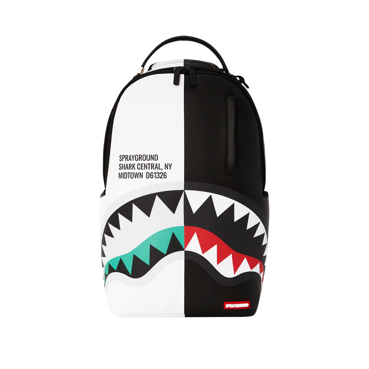 Sprayground Shark Central Inverted Split DLXSV Backpack White/Black