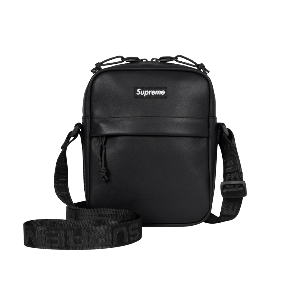 Supreme Leather Shoulder Bag Black