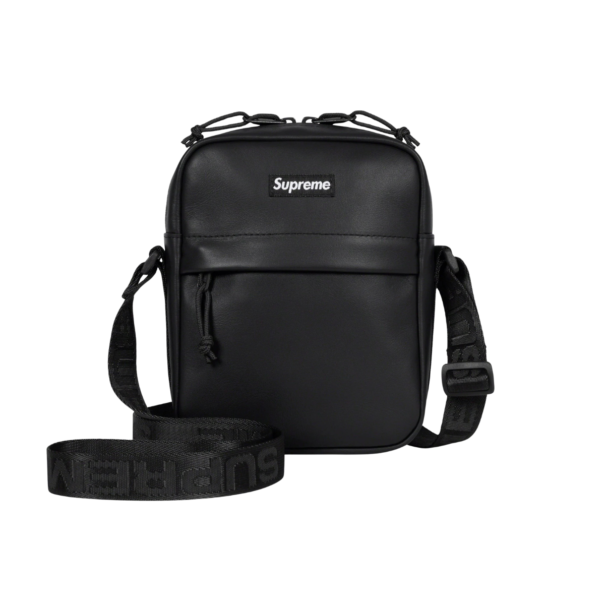 Supreme Leather Shoulder Bag Black