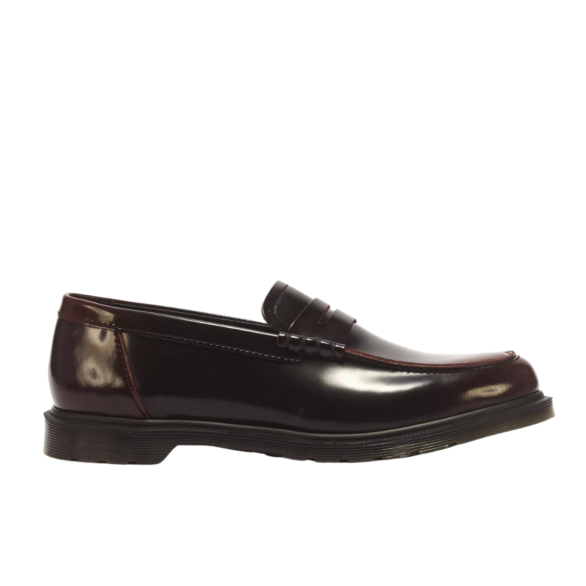 Dr Marten Mayfare Rub Off Leather Loafers Cherry Red