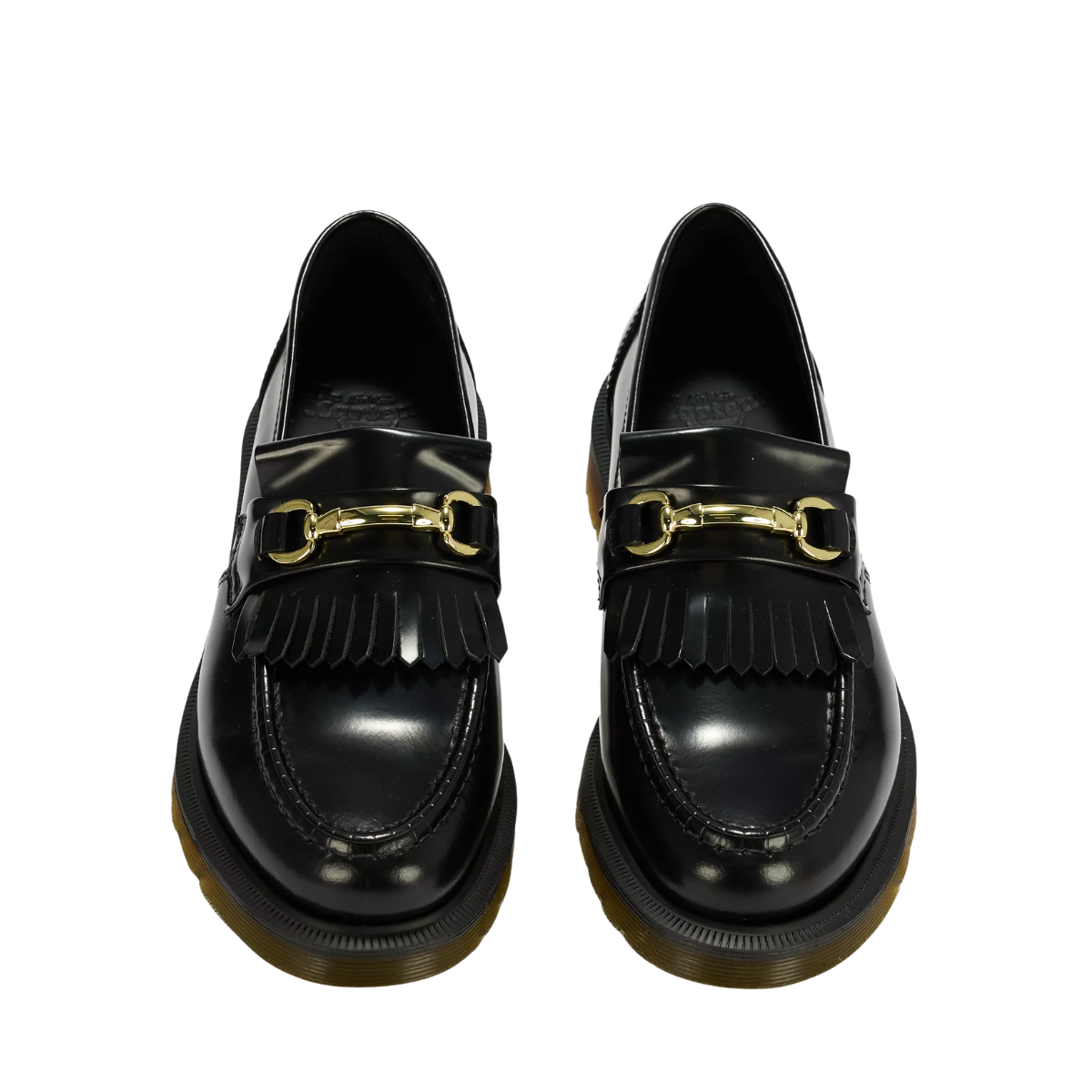 Dr Marten Adrian Snaffle Smooth Leather Kiltie Loafers Black