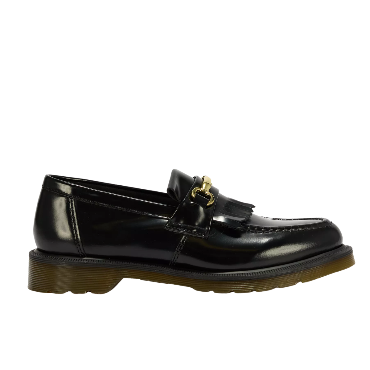 Dr Marten Adrian Snaffle Smooth Leather Kiltie Loafers Black