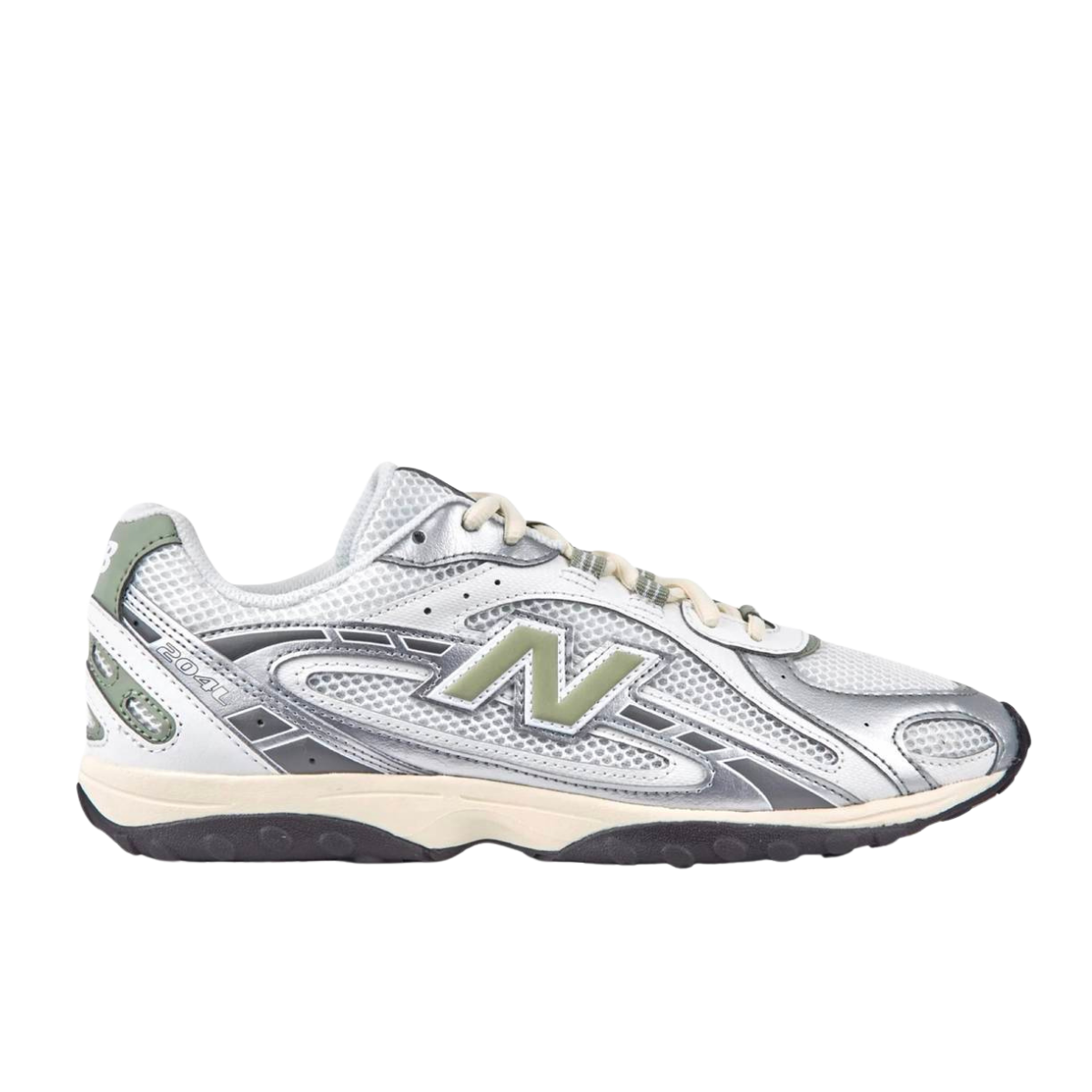 New Balance 204L Silver Metallic Sage Green