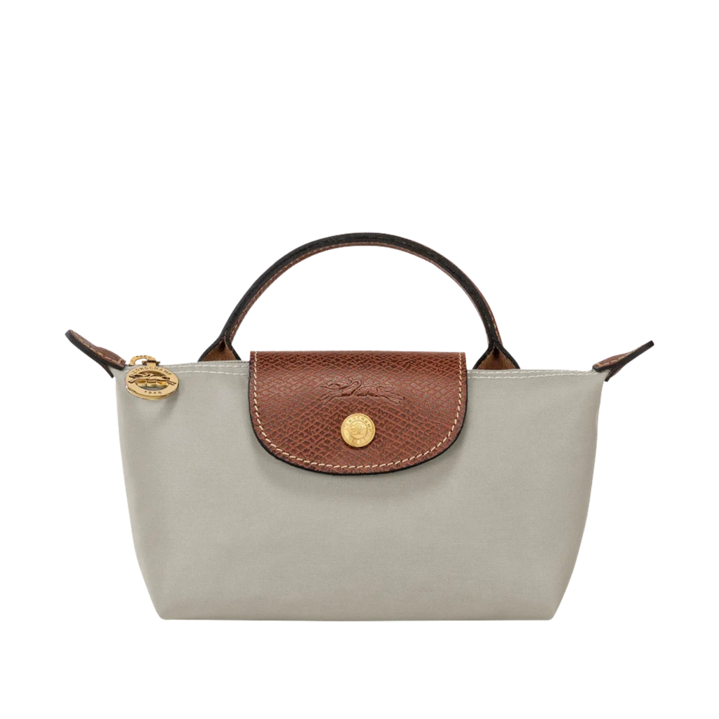 Longchamp Le Pliage Original Pouch with handle Pebble