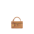 Jw Pei Cleo Box Shape Top Handle Bag Brown Croc