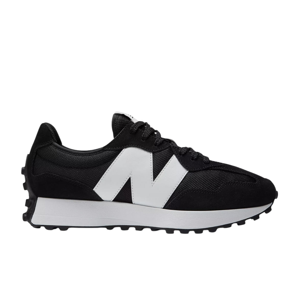 New Balance 327 Black White N Logo