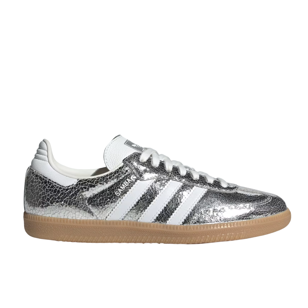 Adidas Samba OG Silver Metallic Cracked Leather (W)