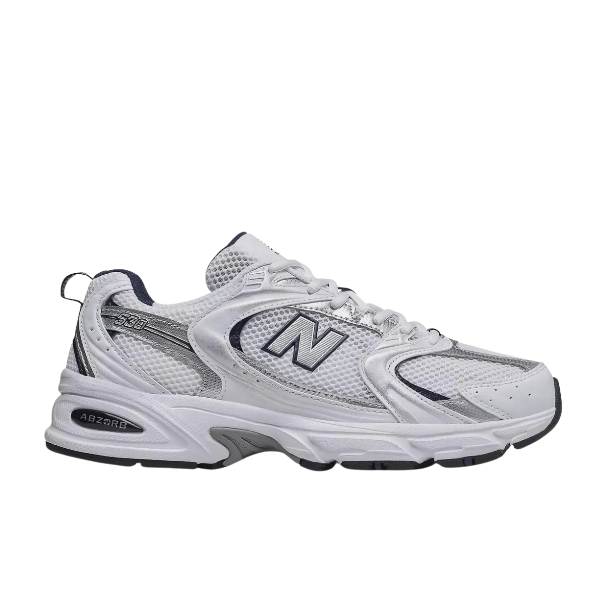 New Balance 530 White Silver Navy