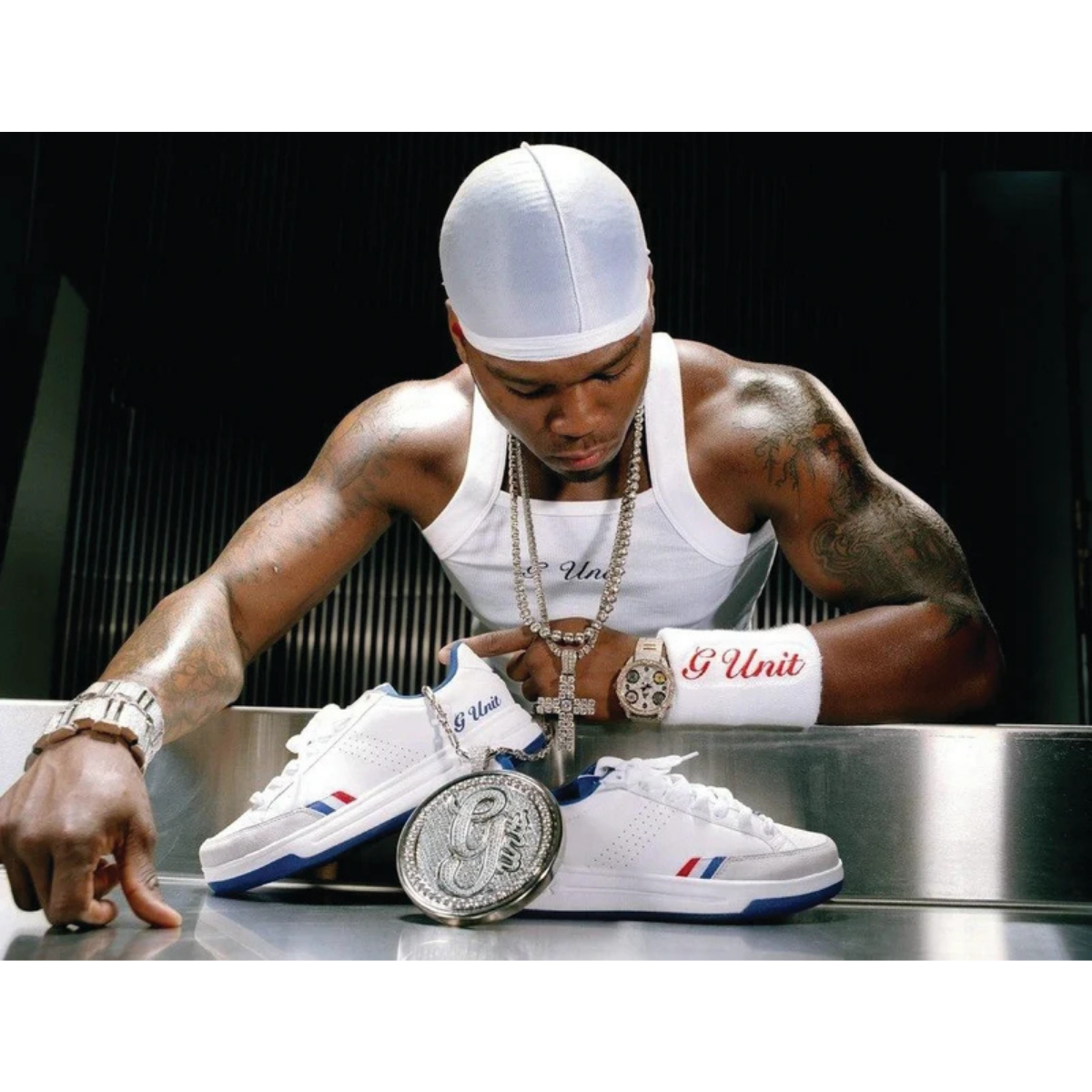 Reebok G-Unit G6 White Blue Red
