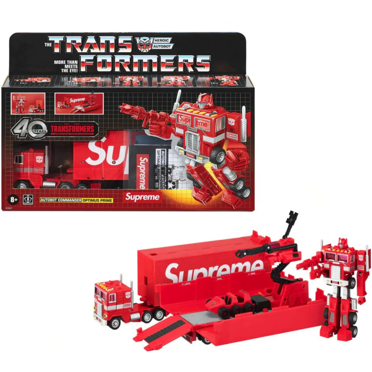 Supreme Transformers G1 Optimus Prime Figure Red