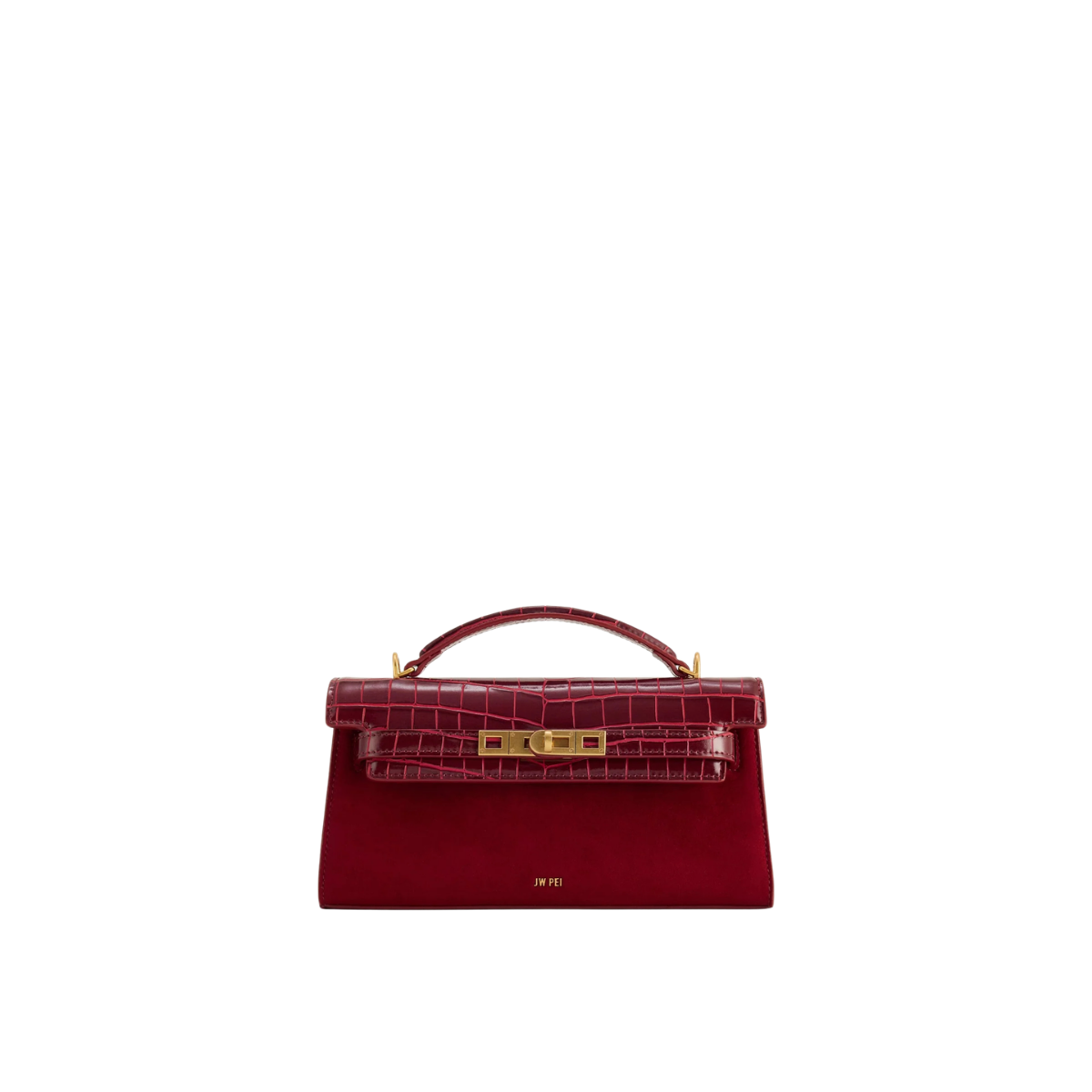 Jw Pei Noor Faux Suede Top Handle Bag Red