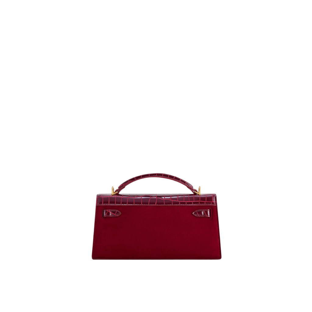 Jw Pei Noor Faux Suede Top Handle Bag Red