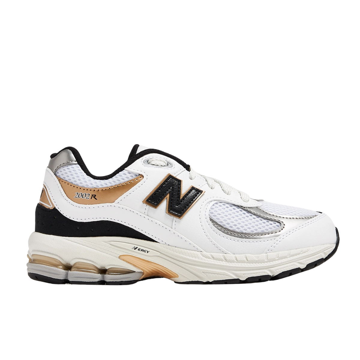 New Balance 2002R White Black Gold (GS)