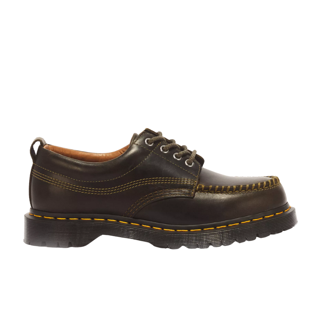 Dr Marten Lowell 4 Eye Mayhem Leather Moc Toe DMS OLIVE sneakers