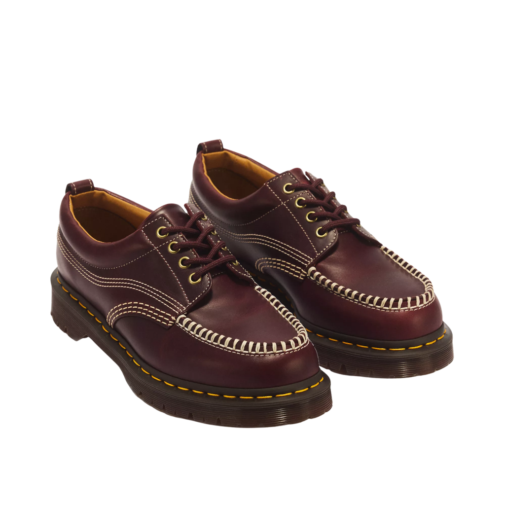 Dr Marten Lowell 4 Eye Mayhem Leather Moc Toe CHERRY RED sneakers