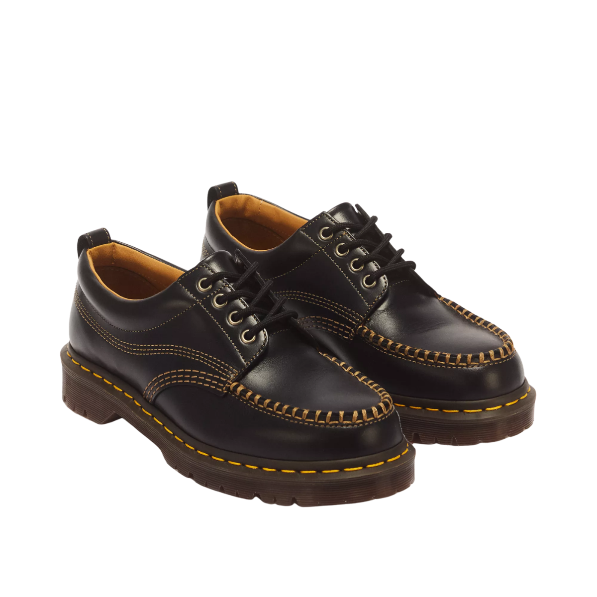 Dr Marten Lowell 4 Eye Mayhem Leather Moc Toe Black sneakers
