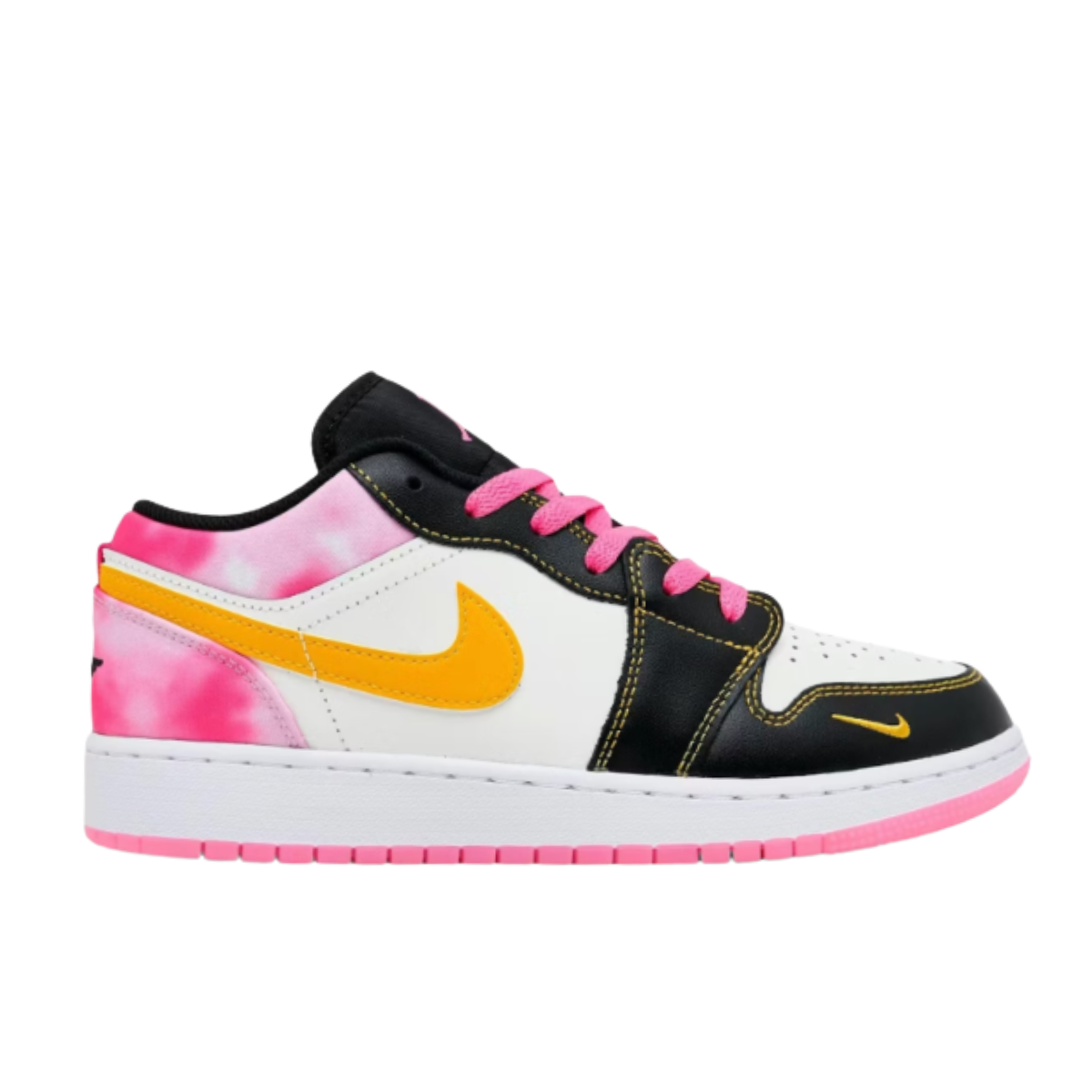 Jordan 1 Low SE Black Gold Hyper Pink (GS)