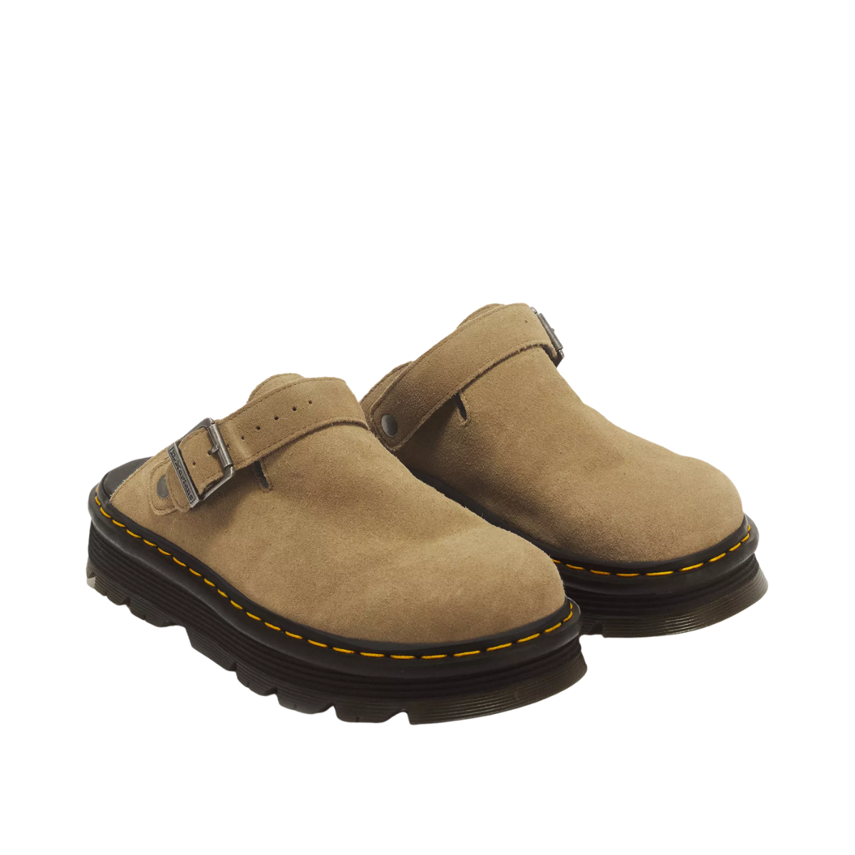 Dr Marten Zebzag Suede Casual Slingback Platform Mules SAVANNAH TAN