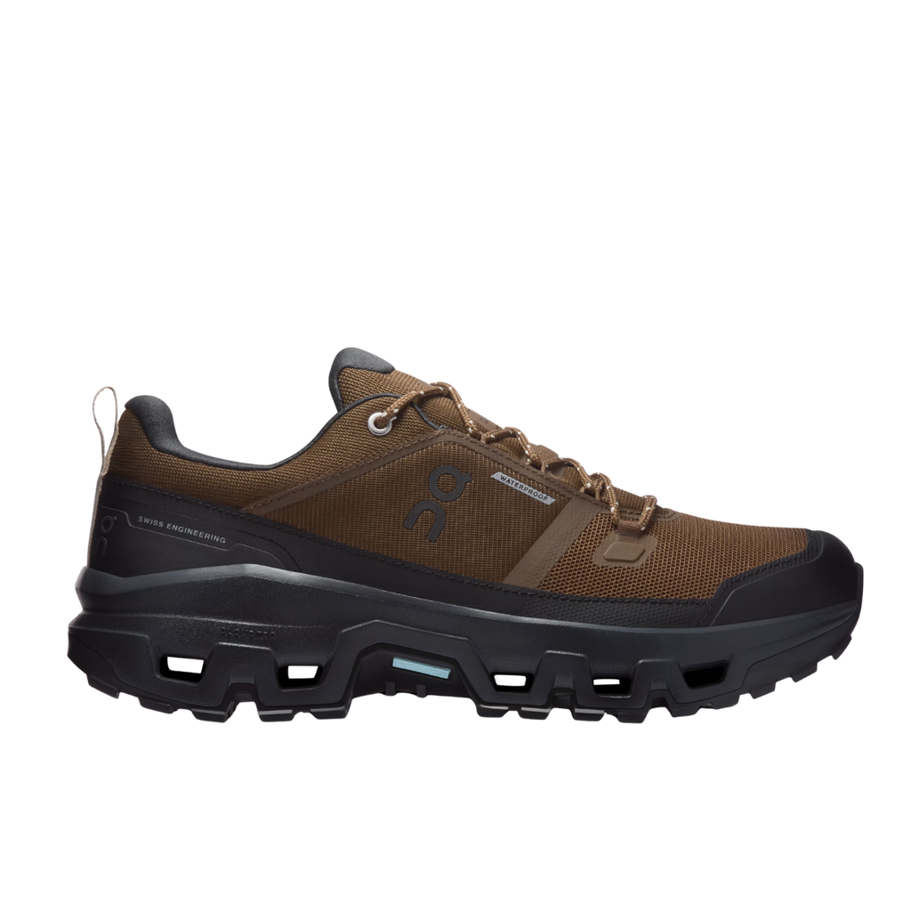 On Running Cloudrock Low Waterproof Earth Black sneakers