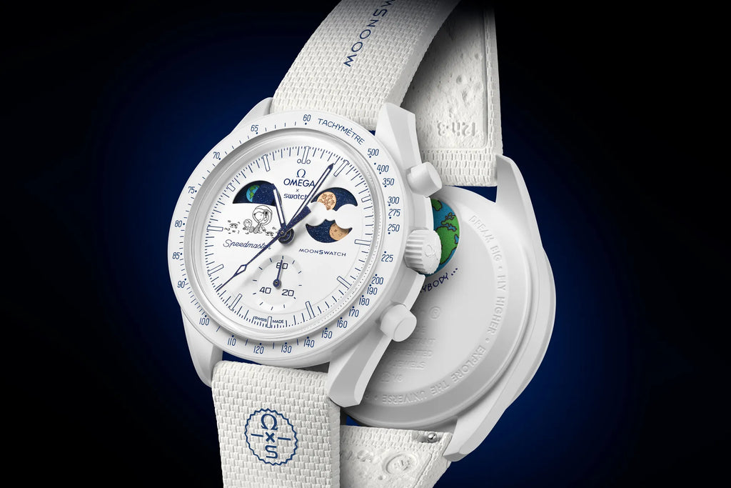 Swatch x Omega Bioceramic Moonswatch MISSION TO EARTHPHASE MOONSHINE GOLD Cold Moon
