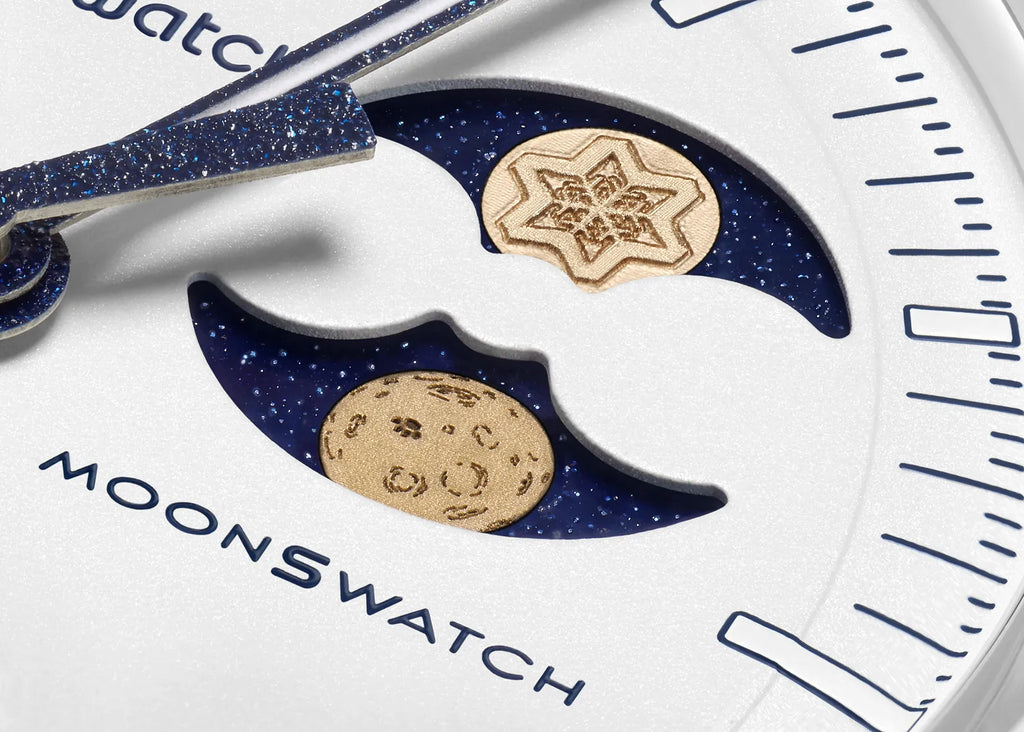 Swatch x Omega Bioceramic Moonswatch MISSION TO EARTHPHASE MOONSHINE GOLD Cold Moon