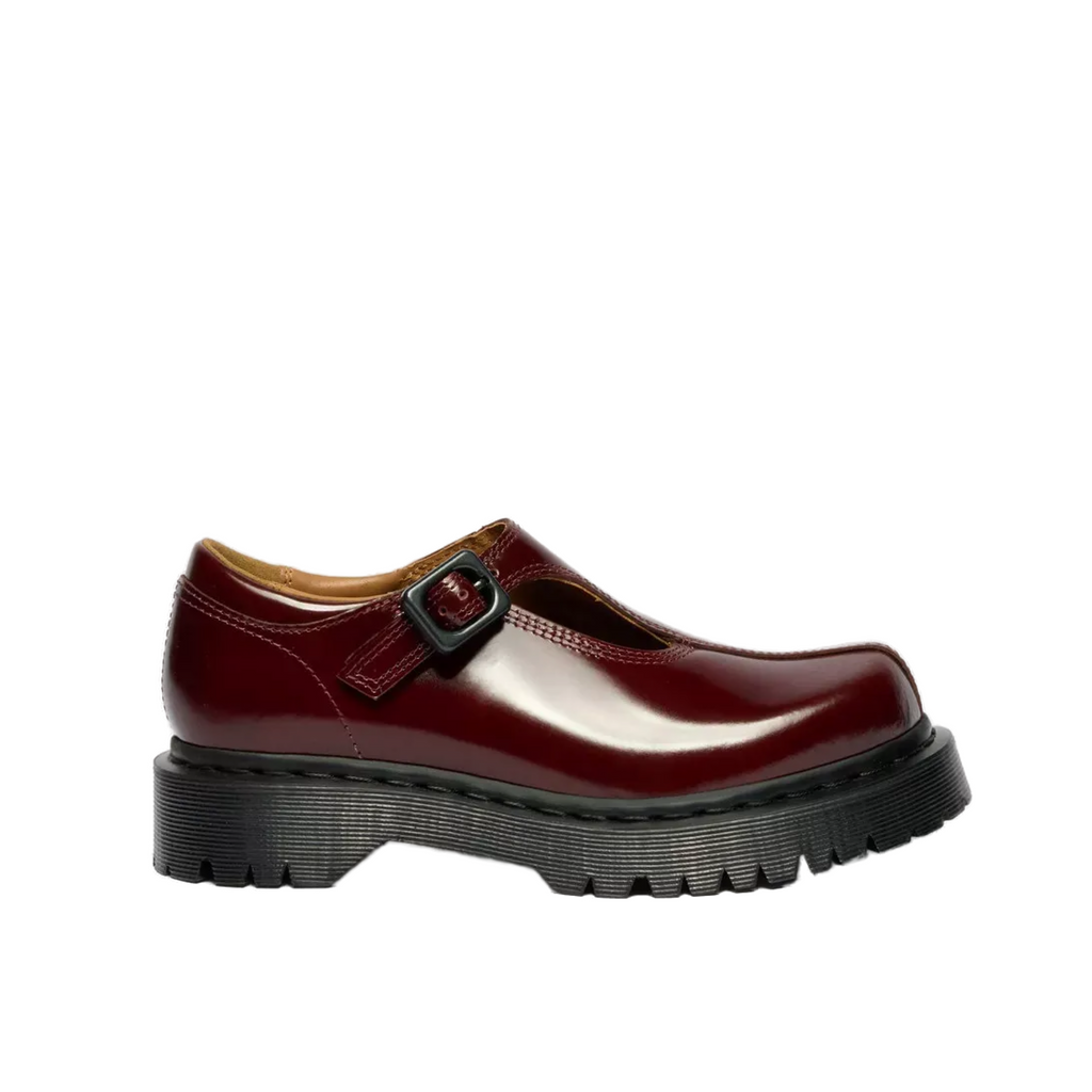 Dr Marten Rejena Mary Jane Lacquered Leather Shoes Cherry Red
