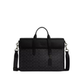 Coach Sullivan Portfolio Brief In Signature Canvas Gunmetal Charcoal Black